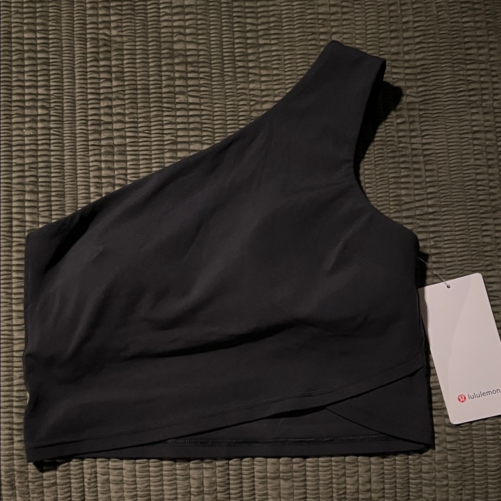 lululemon athletica Black Asymmetrical Crop Top